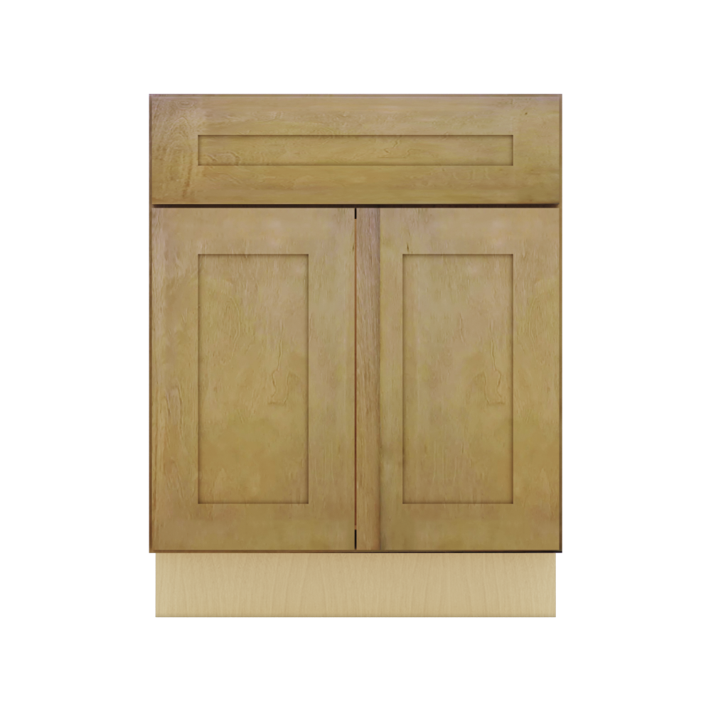 Modernform Cabinet Natural Shaker 27" W X 34 1/2" H X 21" D Sink Base 2 Doors/1 False Front